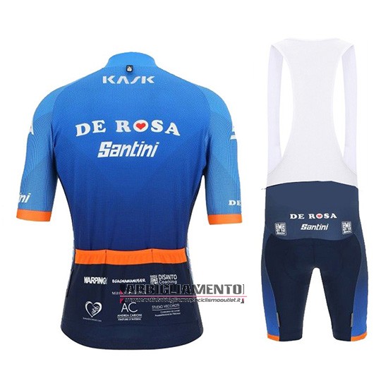 Abbigliamento DE Rosa 2019 Manica Corta e Pantaloncino Con Bretelle Blu - Clicca l'immagine per chiudere